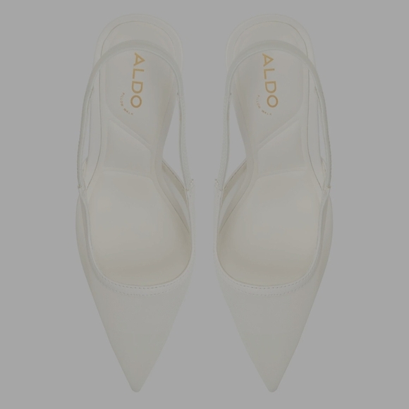 Aldo Chic Cream Slingback Heels - Picture 7 of 7
